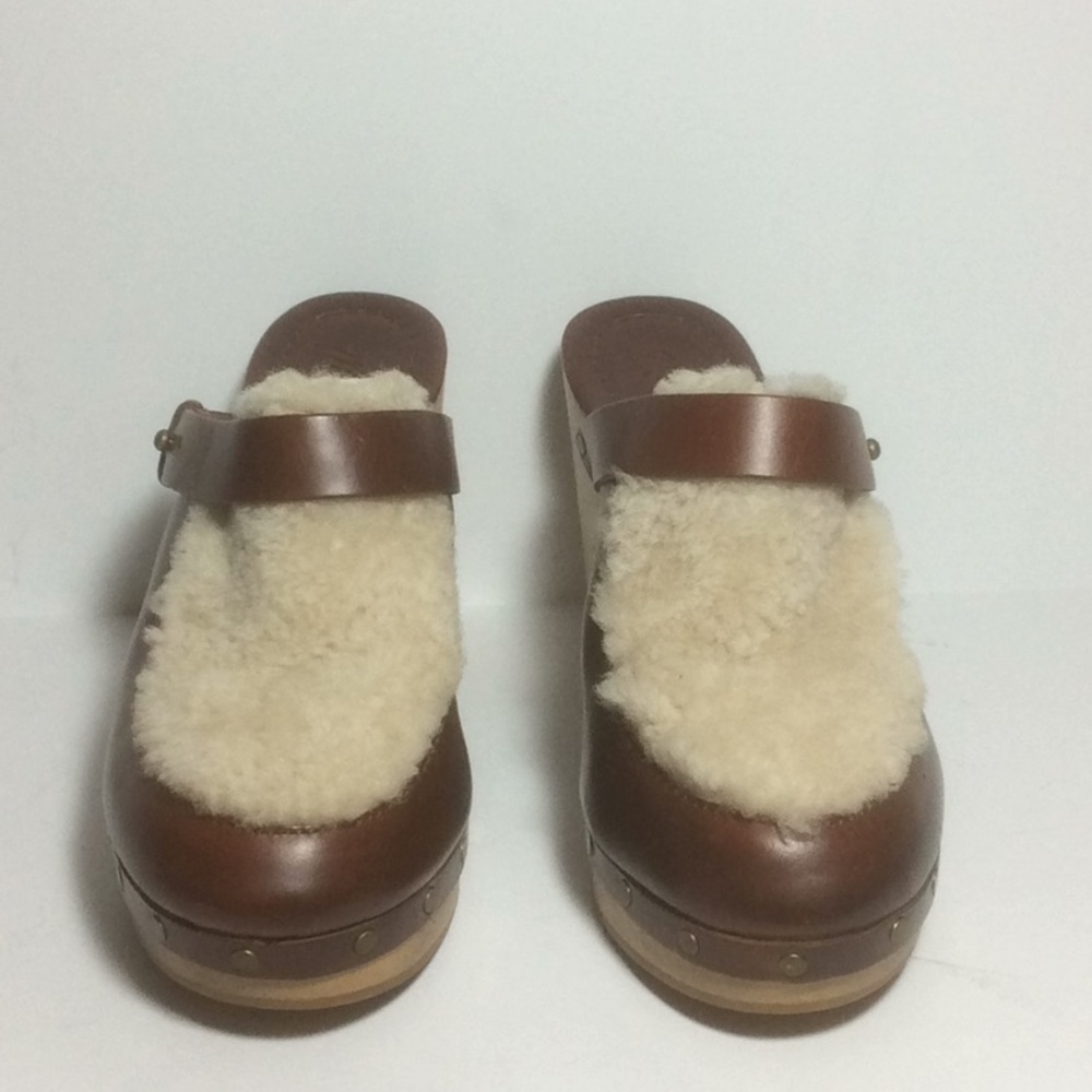 NWOB Madewell Aubrey Sherpa Hi Clogs Brown 8.5